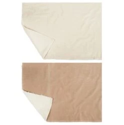 Set De 2 Plaids Tissu Beige Et Marron Nayra -Philips Boutique set de 2 plaids tissu beige et marron nayra 5415203774163 376484