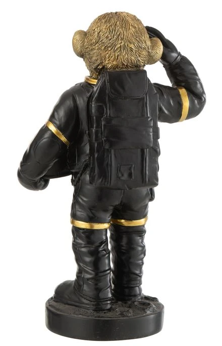 Singe Astronaute Noir Et Doré Astrid L 21 Cm 4 Singe Astronaute Noir Et Doré Astrid L 21 Cm – Image 2