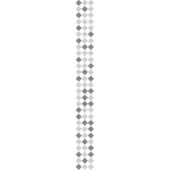 Sticker Déco Carrelage Scacchiera Vinyle 10x10 Cm Griset Blanc