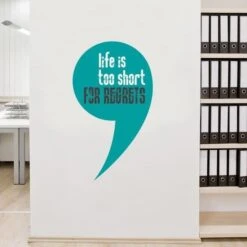 Stickers Adhésif Mural Life Is Too Short - 35x60cm -Philips Boutique stickers adhesif mural life is too short 35x60cm 8055682196208 536283