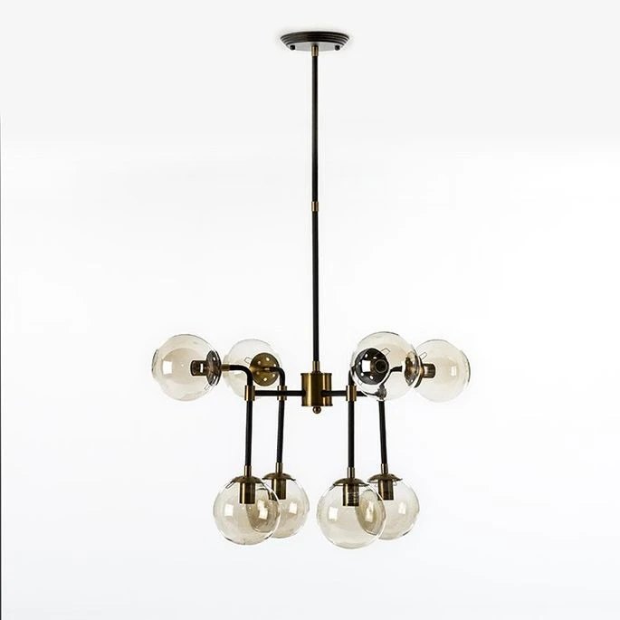 Suspension 8 Branches Verre Et Métal Noir Gary L 75 X H 100 X P 75 Cm 3 Suspension 8 Branches Verre Et Métal Noir Gary L 75 X H 100 X P 75 Cm