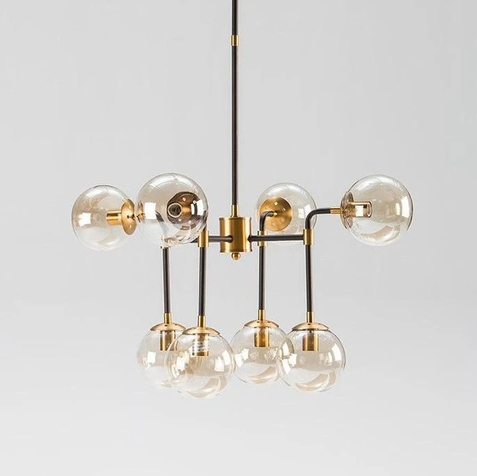 Suspension 8 Branches Verre Et Métal Noir Gary L 75 X H 100 X P 75 Cm 4 Suspension 8 Branches Verre Et Métal Noir Gary L 75 X H 100 X P 75 Cm – Image 2