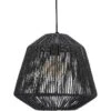 Suspension Corde - H 26 Cm - Noir