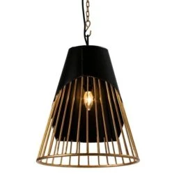 Suspension Métal Noir Et Doré Konik D 40 X H 53 Cm -Philips Boutique suspension metal noir et dore 8435471835387 576000