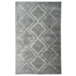 Tapis De Salon Contemporain DOLCE Gris Et Creme 160x230cm