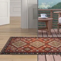 Tapis De Salon Kilim - 100 X 150 Cm - Rouge -Philips Boutique tapis de salon kilim 100 x 150 cm rouge 3560238696477 430064