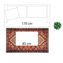 Tapis De Salon Kilim - 100 X 150 Cm - Rouge -Philips Boutique tapis de salon kilim 100 x 150 cm rouge 3560238696477 430065
