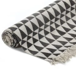 Tapis Kilim Coton 120 X 180 Cm Avec Motif Noir/blanc 7 Tapis Kilim Coton 120 X 180 Cm Avec Motif Noir/blanc -Philips Boutique tapis kilim coton 120 x 180 cm avec motif noir blanc 3666722467827 734682