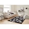 Tapis Shaggy Doux Oslo 637 - Noir - 100% Polyester - 80 X 150 Cm - Intérieur - NAZAR