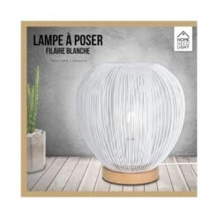 THE HOME DECO LIGHT Lampe A Poser LA12050 Boule Filaire - Blanc M4 -Philips Boutique the home deco light lampe a poser la12050 boule filaire blanc m4 3664944048732 438359
