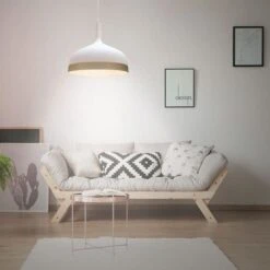 THE HOME DECO LIGHT Suspension Cloche LA12040 - Blanc Mat Cerclé Doré M4 -Philips Boutique the home deco light suspension cloche la12040 blanc mat cercle dore m4 3664944048633 565934