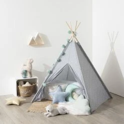 Tipi Déco H.160 Cm - Bleu - Style Enfant -Philips Boutique tipi deco h 160 cm bleu style enfant 3560234500273 666708