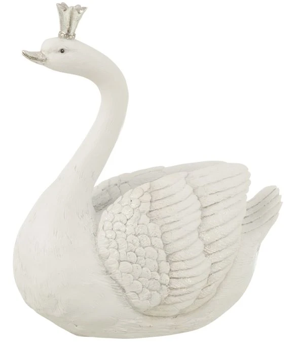 Tirelire Cygne Résine Blanc Et Argent Konia 3 Tirelire Cygne Résine Blanc Et Argent Konia