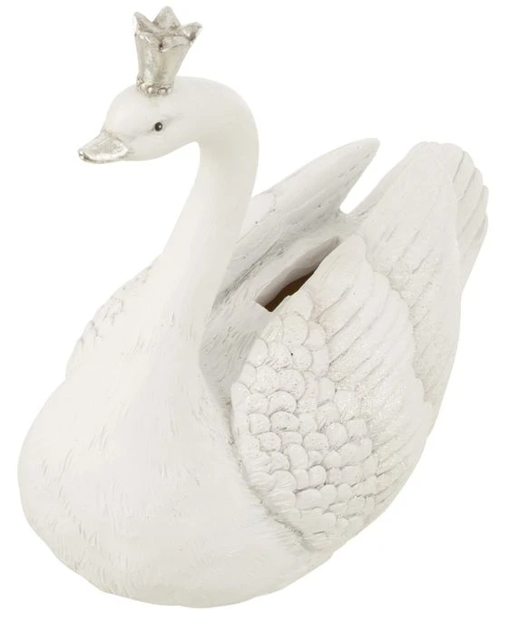 Tirelire Cygne Résine Blanc Et Argent Konia 4 Tirelire Cygne Résine Blanc Et Argent Konia – Image 2