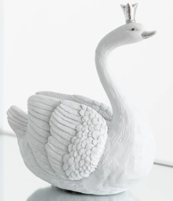 Tirelire Cygne Résine Blanc Et Argent Konia 5 Tirelire Cygne Résine Blanc Et Argent Konia – Image 3