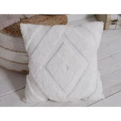 TODAY Coussin Tufté Slow Life - 45 X 45 Cm - Craie