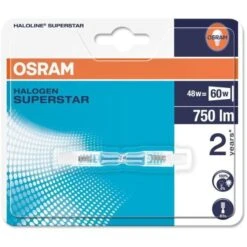 OSRAM Tube Halogene Haléco - 75 Mm - R7s - 48 W -Philips Boutique tube halogene haleco 75 mm r7s 48 w 4008321977571 565058