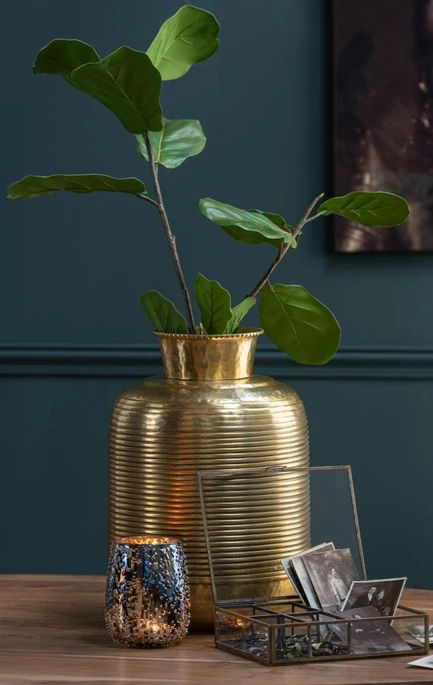 Vase Anneaux Aluminium Doré Carla H 45 Cm 4 Vase Anneaux Aluminium Doré Carla H 45 Cm – Image 2