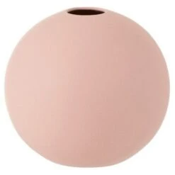Vase Boule Céramique Rose Pastel Uchi H 23 Cm