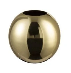 Vase Boule Métal Doré Brillant Narsh 14 Cm