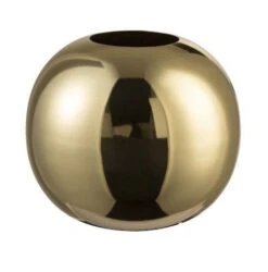 Vase Boule Métal Doré Brillant Narsh