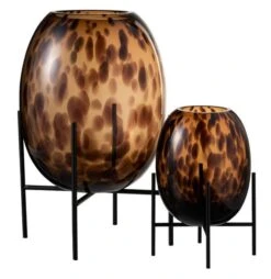 Vase Verre Marron Sur Pied Métal Noir Diere H 22 Cm -Philips Boutique vase verre marron sur pied metal noir diere h 22 cm 5415203966278 370375