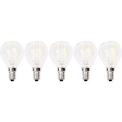 XQ-LITE Lot De 5 Ampoules LED Filament E14 Globe 2W équivalence 20W
